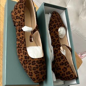 Leopard Print Brown Women's Loafers